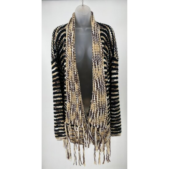 NWT POL Winter Wood Fringe Cardigan Size Small - Picture 6 of 11